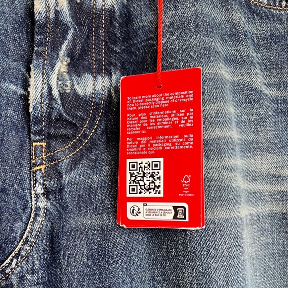 AUTH NWT Diesel Denim Maxi Skirt - Picture 5 of 9